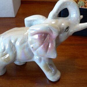 Vintage Opalescent Elephant porcelin by Overseas Ltd